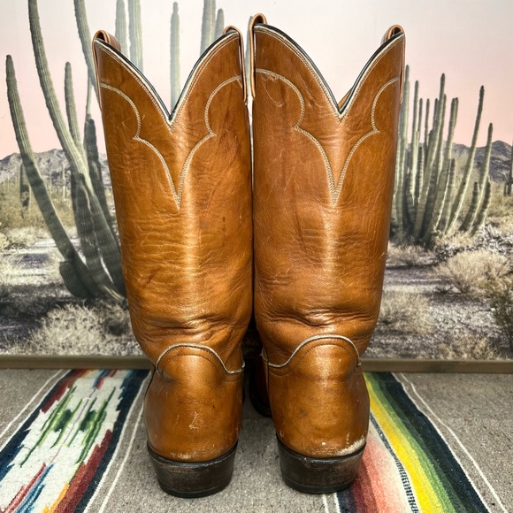 Men’s Tony Lama Leather Western Cowboy Boots - Picture 6 of 8